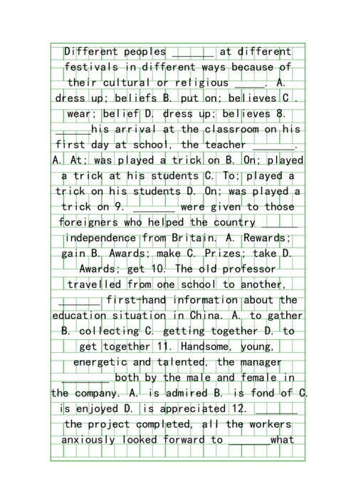 Unit1-Festivals-around-the-world单元测试0.docx