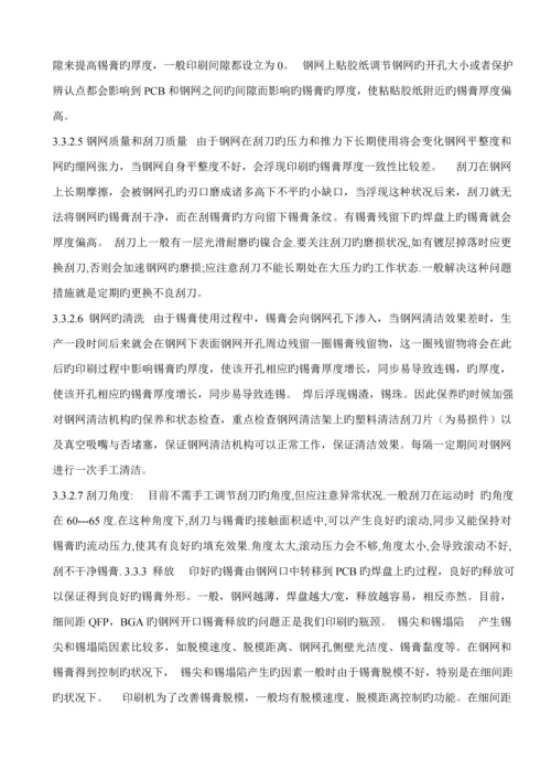 SMT印刷标准工艺涉及的辅料及硬件分析.docx