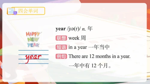 Unit 3 My school calendar 单词词组复习课件(共88张PPT)