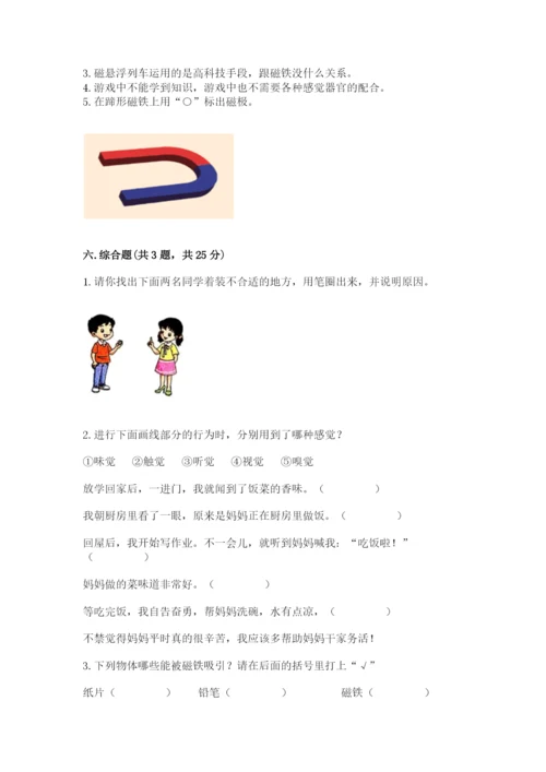 教科版小学科学二年级下册 期末测试卷含答案【考试直接用】.docx