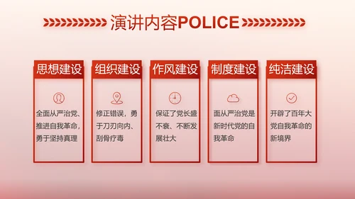 红色大气警察公安表彰大会动态PPT