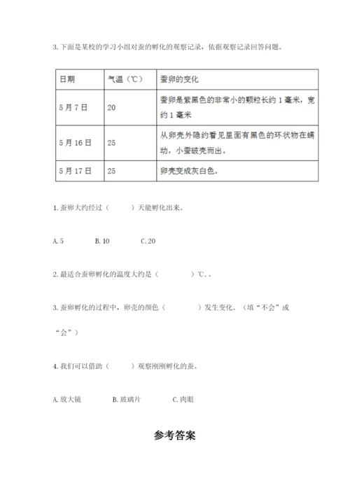 教科版小学科学三年级下册 期末测试卷【黄金题型】.docx