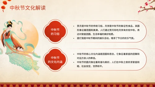 橙红色中国风传统节日文化解读班会PPT