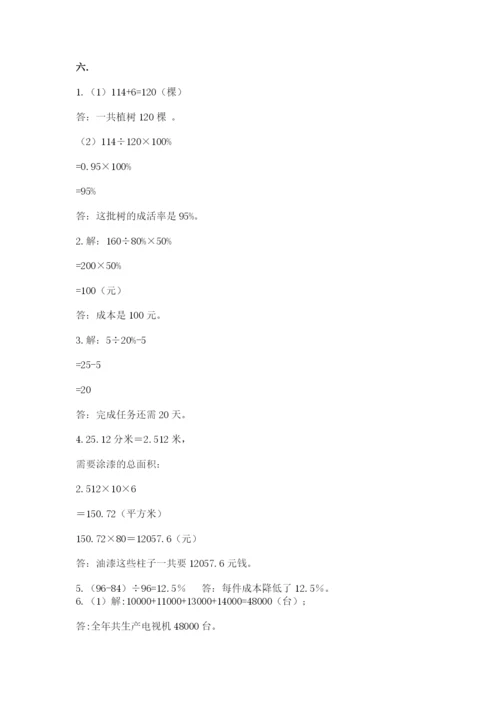 人教版小升初数学模拟试卷附参考答案【突破训练】.docx