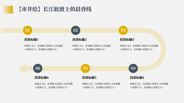 黄色几何复古风家乡武汉介绍PPT模板