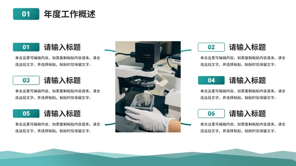 墨绿简约几何医学医疗工作总结PPT模板