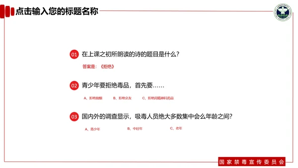 青少年预防不良行为禁毒教育PPT课件