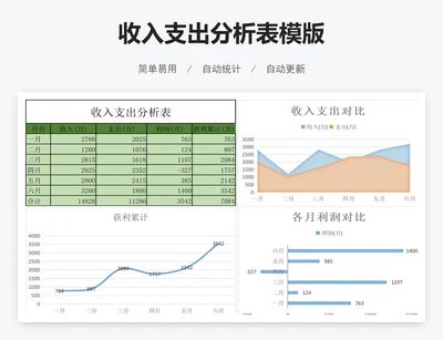 收入支出分析表模版