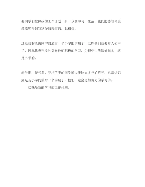 精编小学五年级班主任工作参考计划范文1).docx