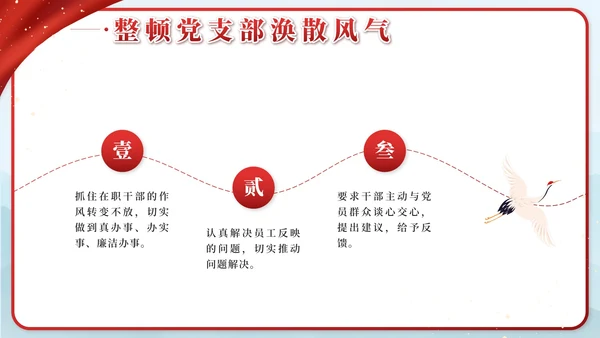 红色中国风党建述职述廉PPT模板