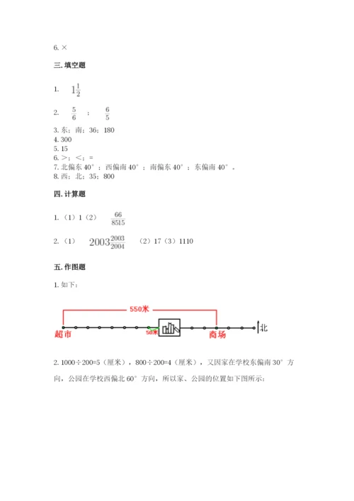 人教版六年级上册数学 期中测试卷精品（必刷）.docx