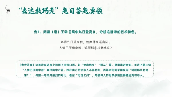 绿色水墨风语文高考诗歌鉴赏培训