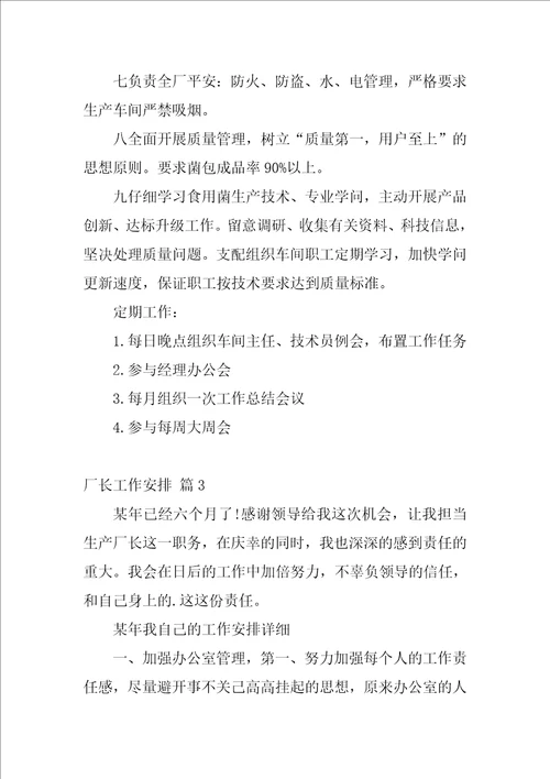 厂长工作计划