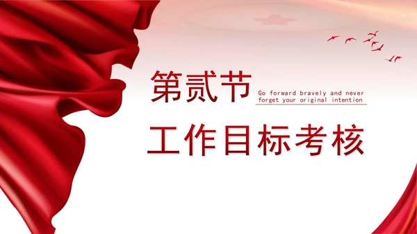 红色党政励志昂扬红旗述职总结汇报PPT