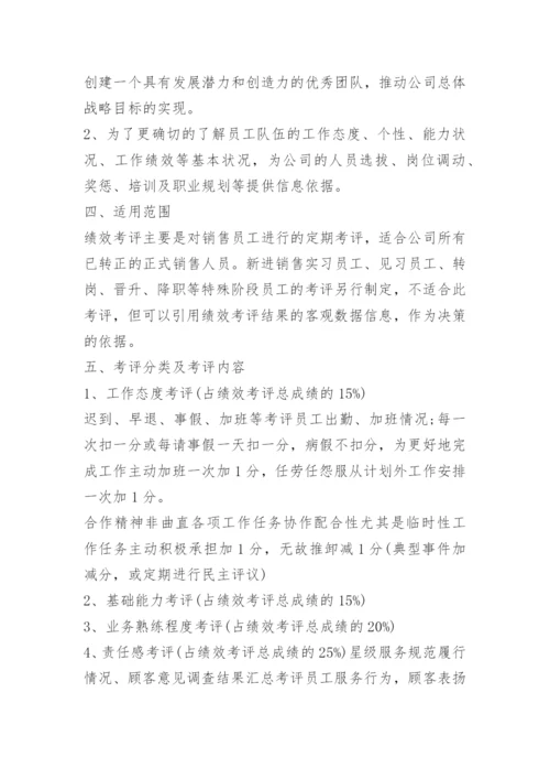 销售部门绩效考核方案.docx