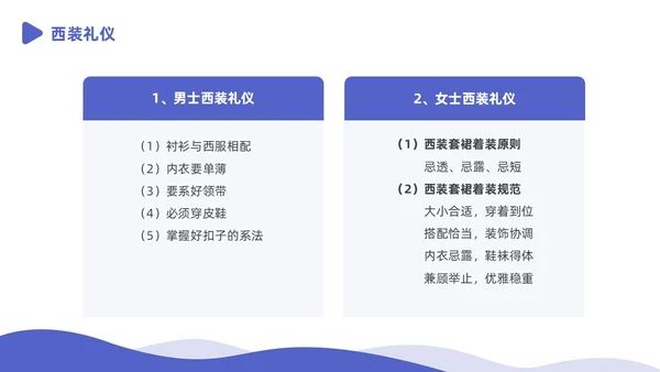 蓝白色商务插画风政务窗口人员礼仪培训商务培训PPT