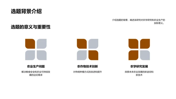 农学研究汇报PPT模板