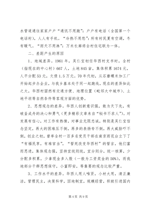 参观考察江苏华西村所得到的启示.docx