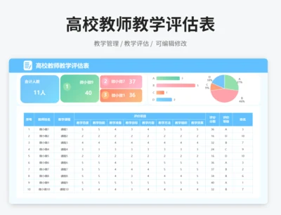 高校教师教学评估表