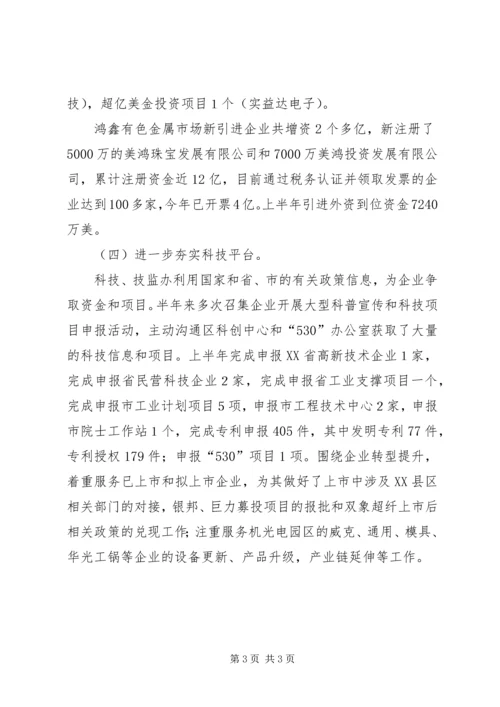 经贸办上半年工作总结与下半年工作计划 (2).docx