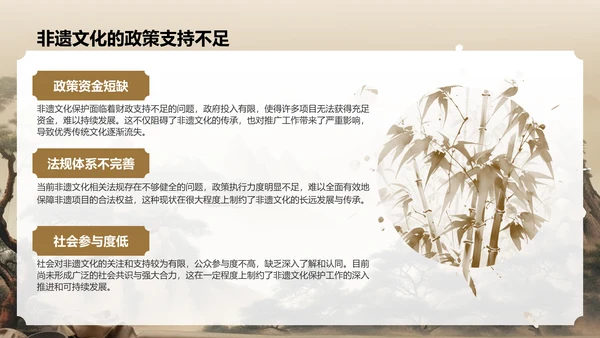 棕色复古风非遗文化的保护与传承PPT模板