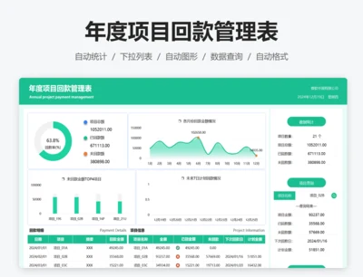 年度项目回款明细管理表