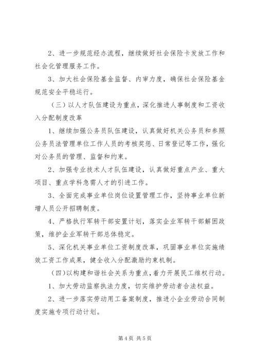 人保局工作总结及某年工作要点.docx