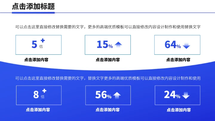 蓝色高端工作汇报总结PPT模板