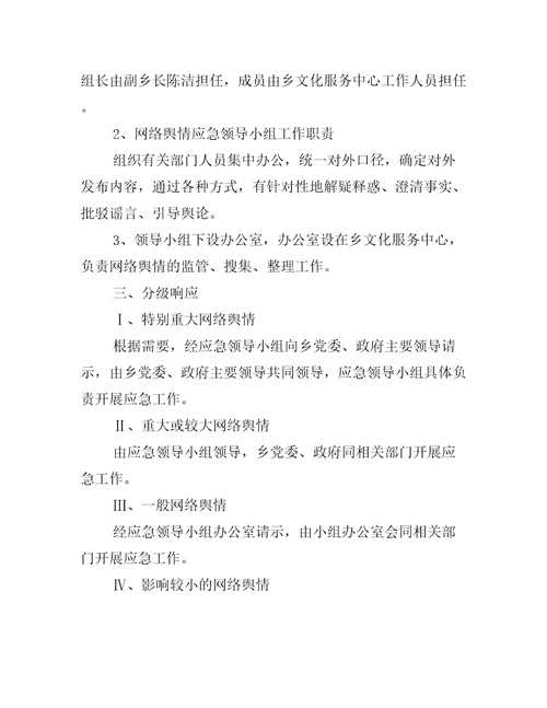 百宜乡网络舆情处置引导办法