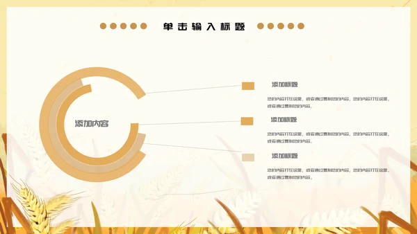 黄色卡通简约芒种节气通用PPT模板