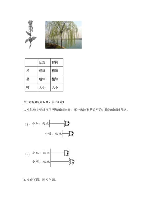 教科版科学一年级上册期末测试卷附答案（夺分金卷）.docx