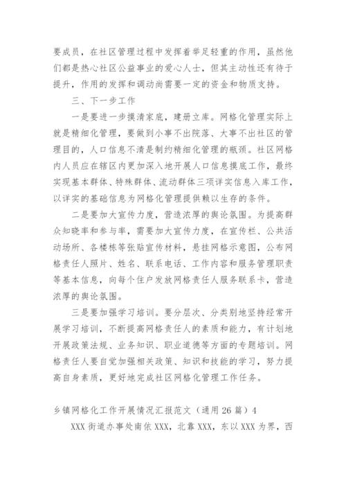 乡镇网格化工作开展情况汇报.docx