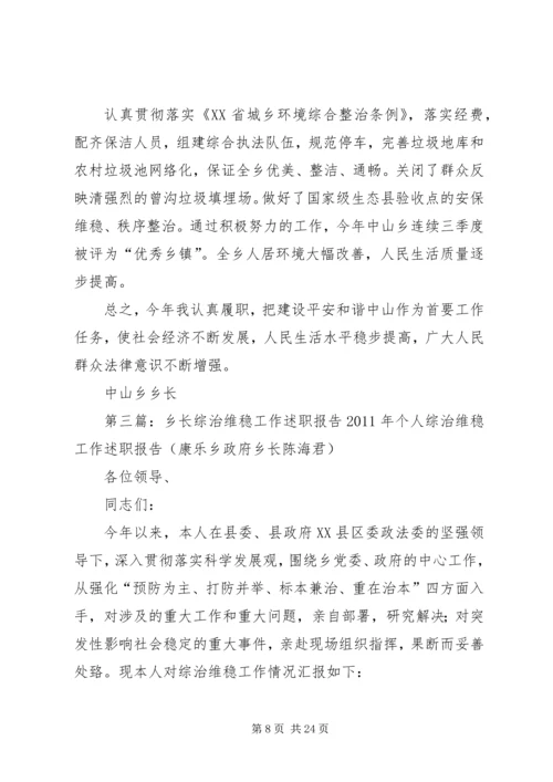 乡长综治工作述职报告.docx