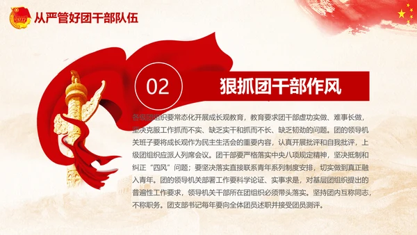 团委共青团学习全面推进从严治团PPT模板