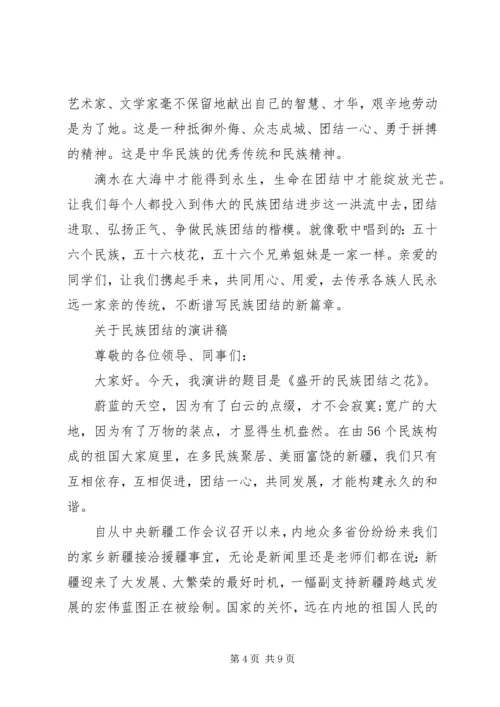 关于民族团结的演讲稿范文.docx