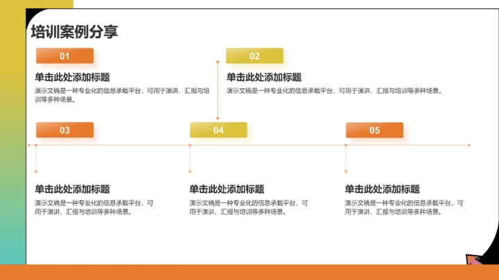 黄色创意风通用行业PPT模板