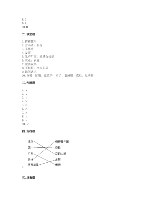 部编版四年级下册道德与法治期末测试卷含完整答案（典优）.docx