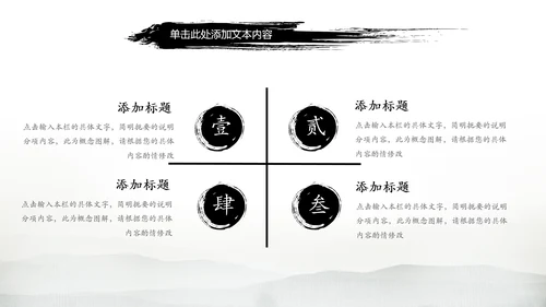 古典画轴画卷中国风水墨动态PPT模板