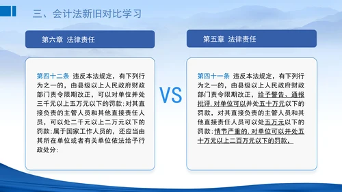 2024新修订中华人民共和国会计法新旧对比学习解读PPT