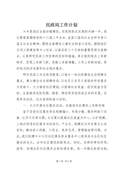 民政局工作计划 (2).docx