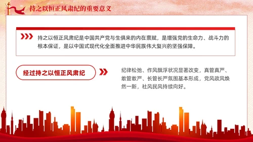 主题教育党课课件坚持持之以恒正风肃纪ppt十三个坚持党建
