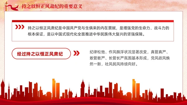主题教育党课课件坚持持之以恒正风肃纪ppt十三个坚持党建