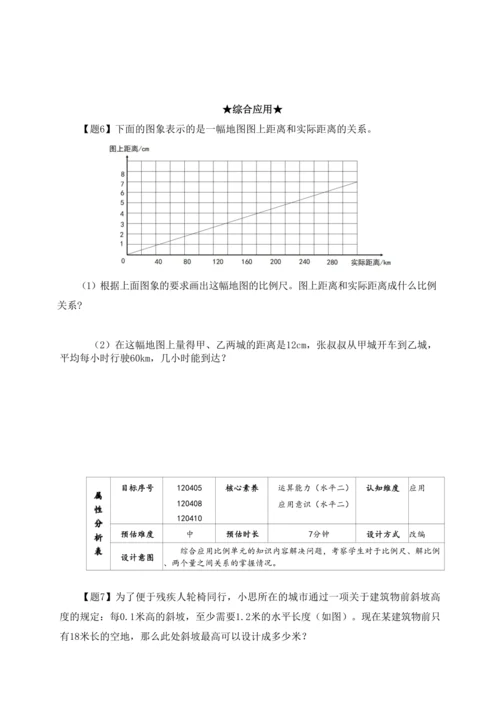 【素养进阶结构化单元评价工具】六年级下册第四单元《比例》人教版（含答案）