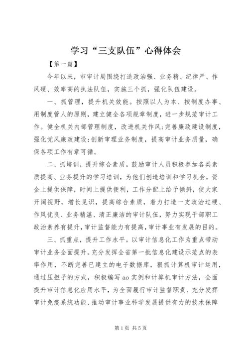 学习“三支队伍”心得体会 (3).docx