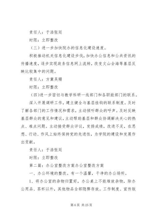 院长办公室整改方案.docx