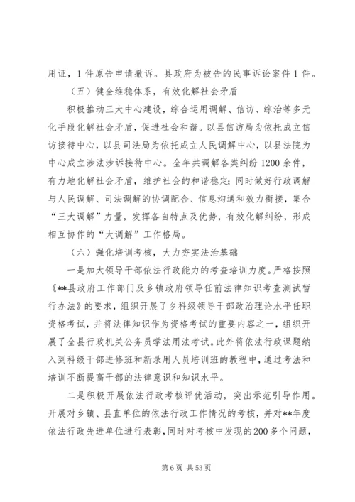 县法治政府建设情况报告（五篇）.docx