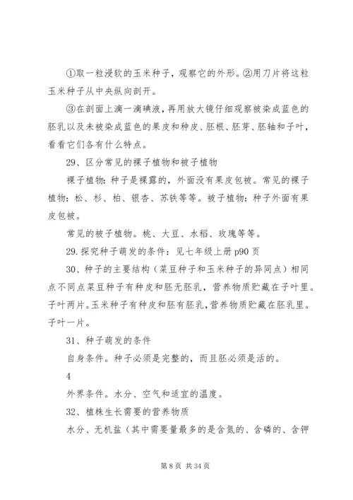 初中生物地理会考复习资料(人教版).docx