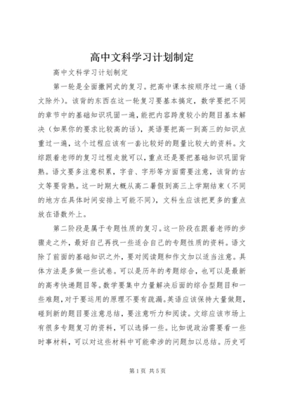 高中文科学习计划制定.docx