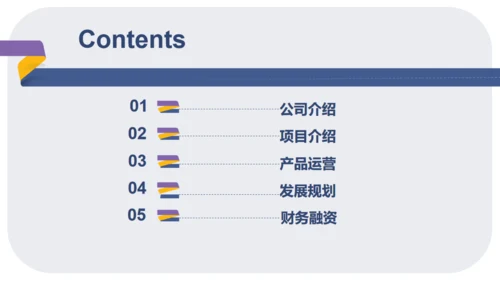 蓝色简约商业融资计划书通用PPT模板