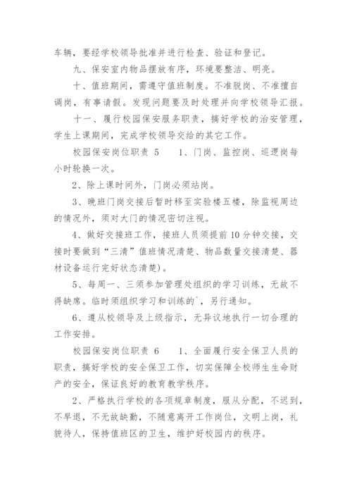 校园保安岗位职责.docx